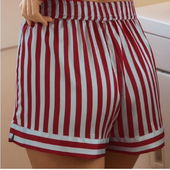 Anthropologie Silky Striped Pajama Shorts - Picture 11 of 12